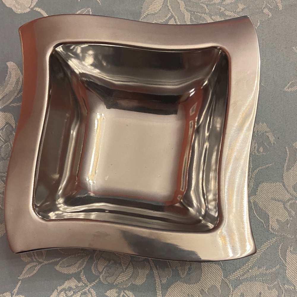 Elegant Silver Square Dish